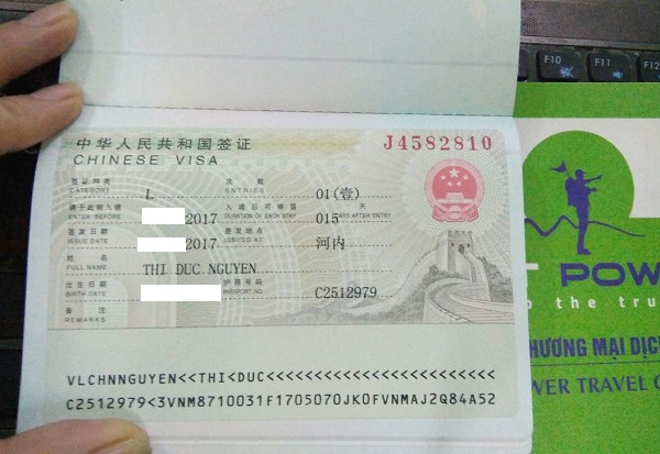 Chúc mừng visa Trung Quốc